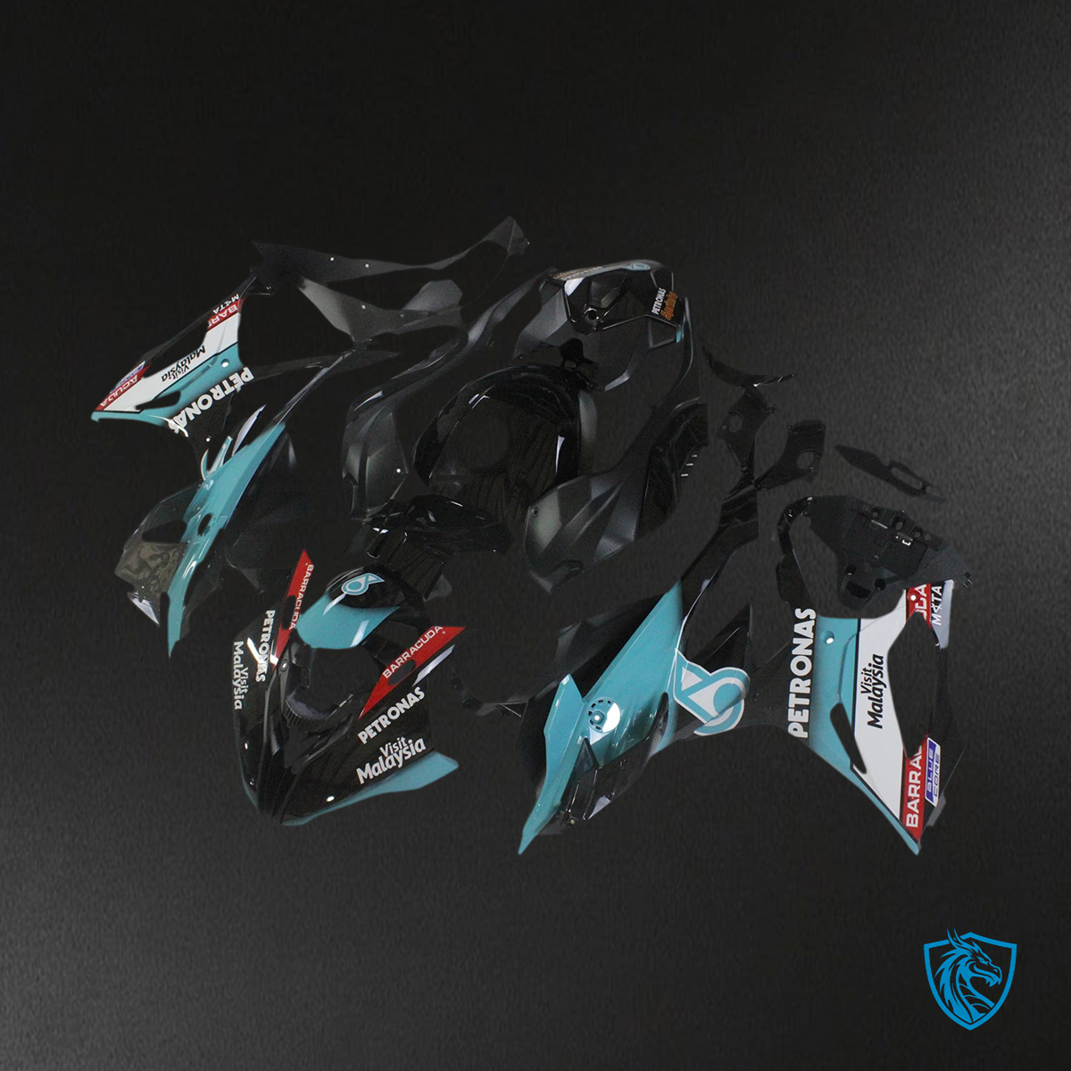 BMW S1000RR (2023-2024) Black & Light Blue - Fairing Kit