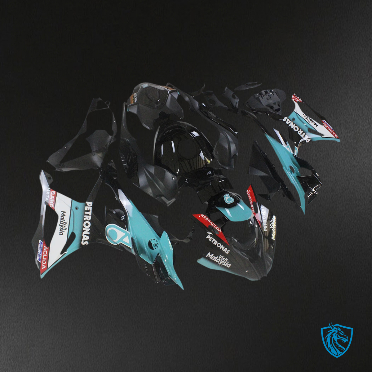 BMW S1000RR (2023-2024) Black & Light Blue - Fairing Kit