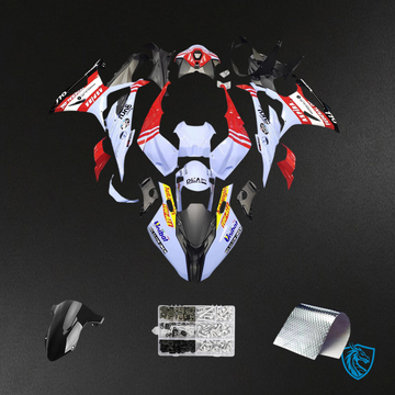BMW S1000RR (2023-2024) Black Red Light Blue - Fairing Kit