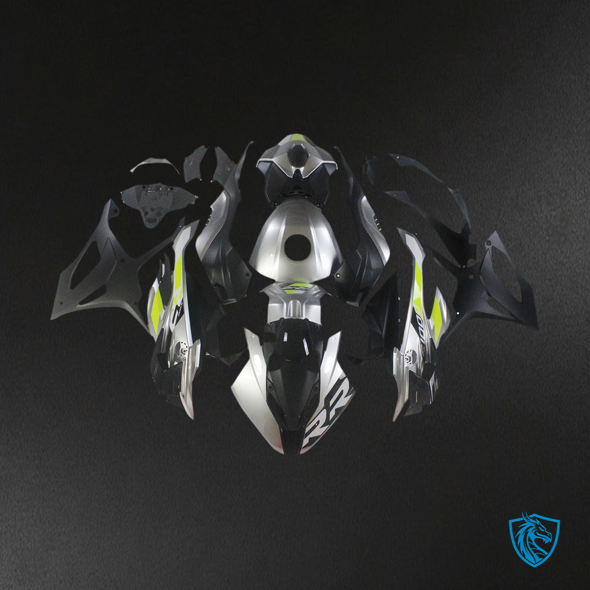 BMW S1000RR (2023-2024) Black Silver & Grey - Fairing Kit