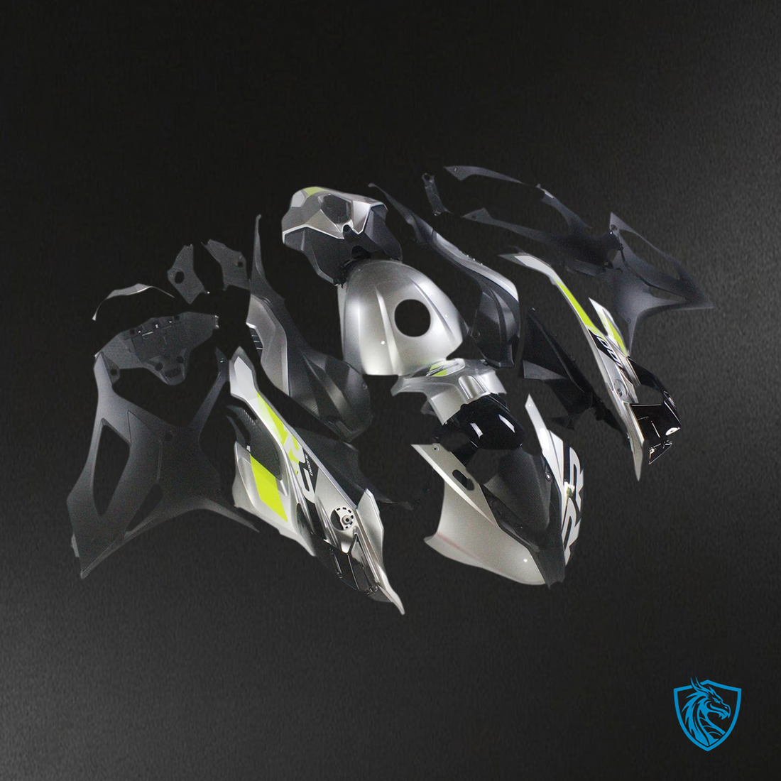 BMW S1000RR (2023-2024) Black Silver & Grey - Fairing Kit