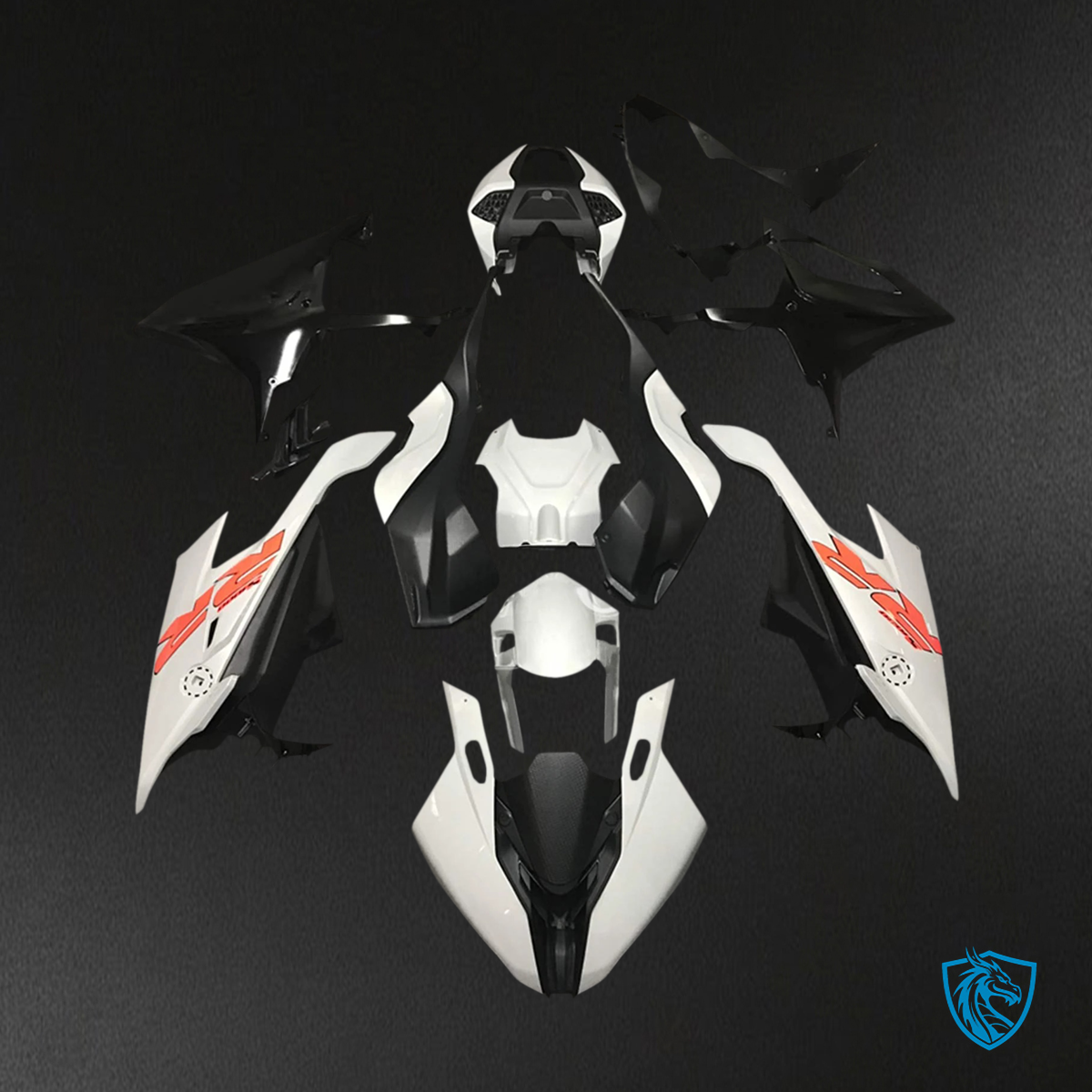 BMW S1000RR M1000RR (2019-2022) White & Black - Fairing Kit