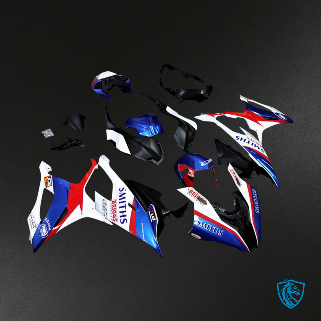 BMW S1000RR M1000RR (2019-2022) White Blue & Red - Fairing Kit