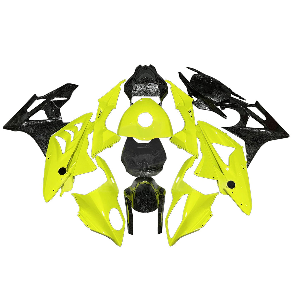 BMW S1000RR 2015-2016 Forged Carbon Fiber Yellow Pattern ABS Fairing Kit - Alternate View