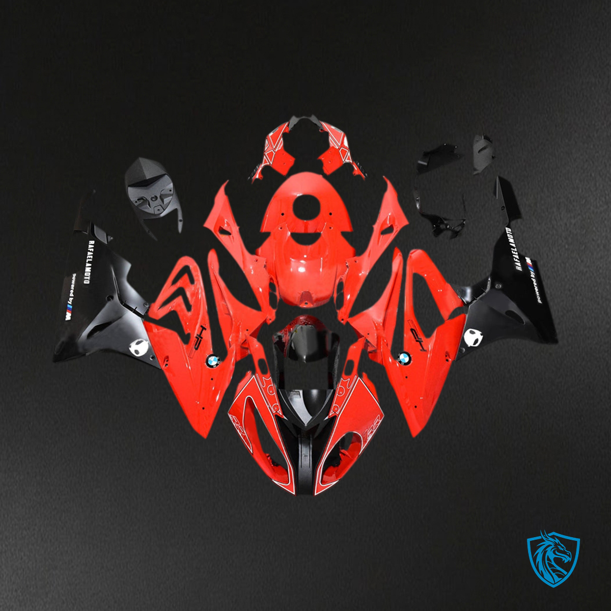 BMW S1000RR (2015-2016) Fairing Kit - Red & Black - ABS Bodywork