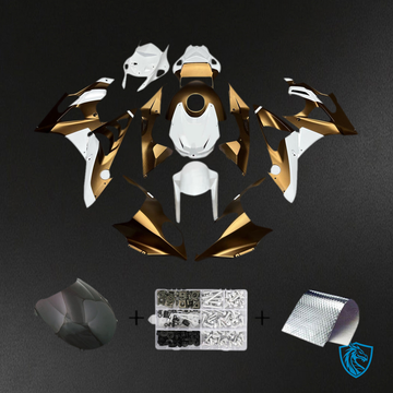 BMW S1000RR (2015-2016 ) Fairing Kit - Pearl White, Golden and Black ABS Bodywork