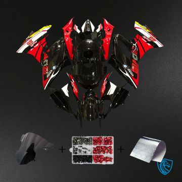 BMW S1000RR 2015-2016 Glossy Red, Yellow & Black ABS Fairing Kit - Main View