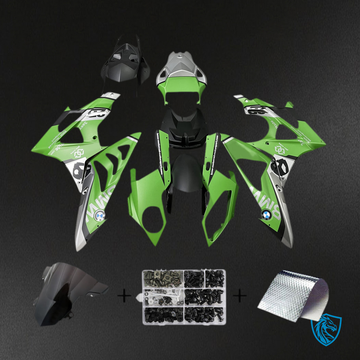 BMW S1000RR 2015-2016 Green, Grey & Black ABS Fairing Kit - Main View