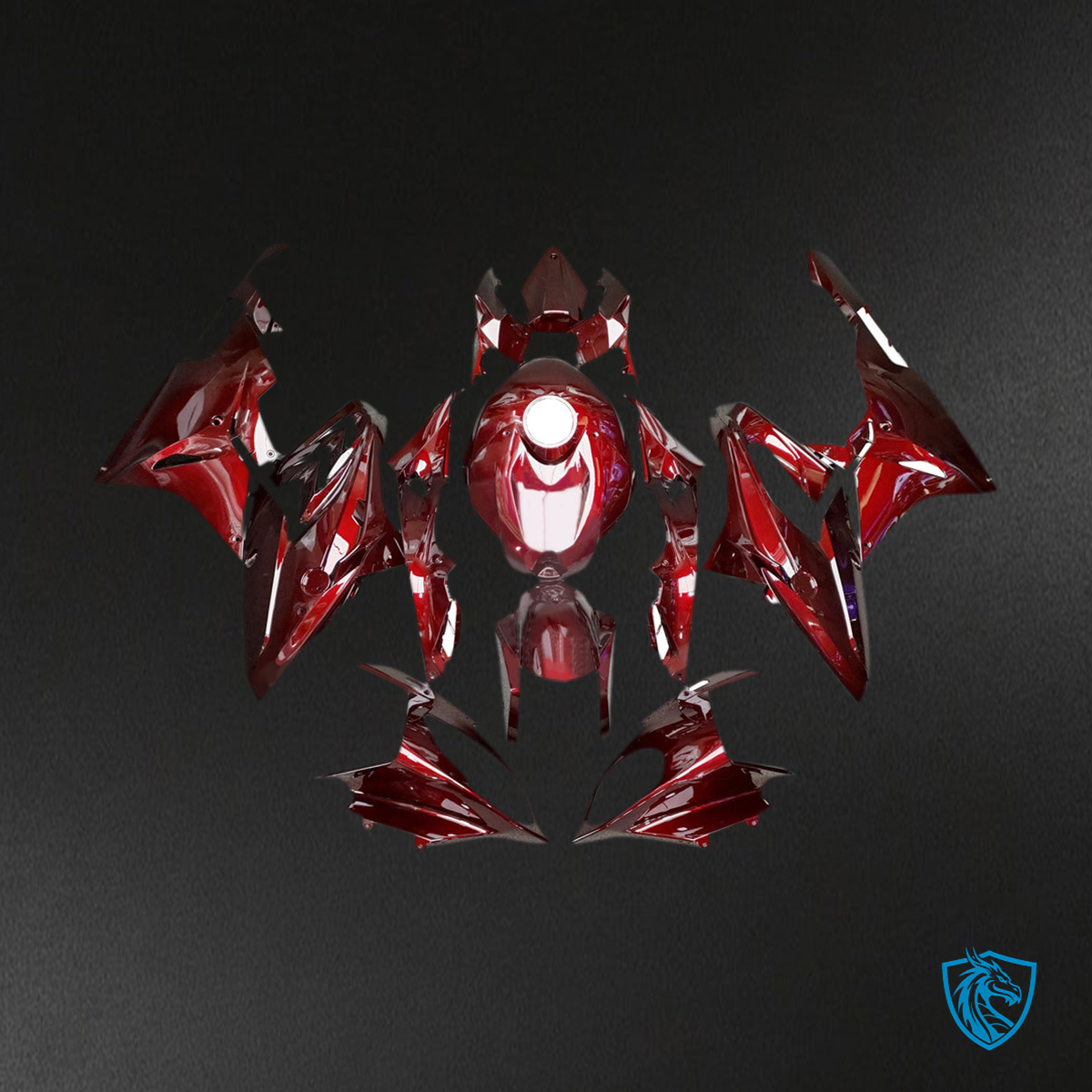 BMW S1000RR 2015-2016 Gloss Maroon Red ABS Fairing Kit - Alternate View