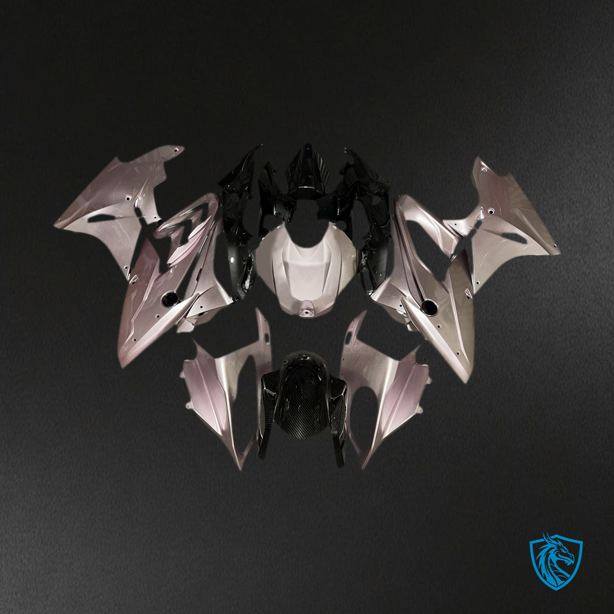 BMW S1000RR 2015-2016 Rose Gold and Black ABS Fairing Kit - Main View