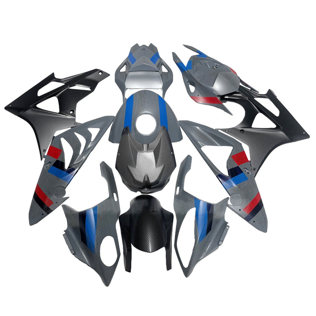 BMW S1000RR 2015-2016 Carbon Fiber Red and Blue ABS Fairing Kit - Alternate View