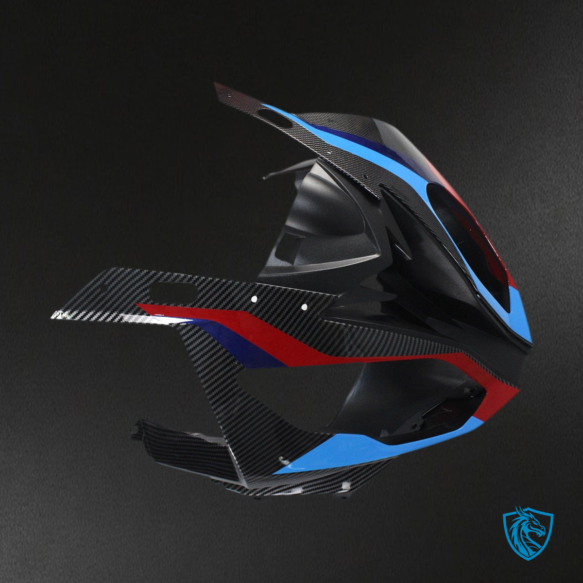 BMW S1000RR (2015-2016) Fairing Kit - Gloss Carbon Fiber Style With Blue & Red - ABS Bodywork