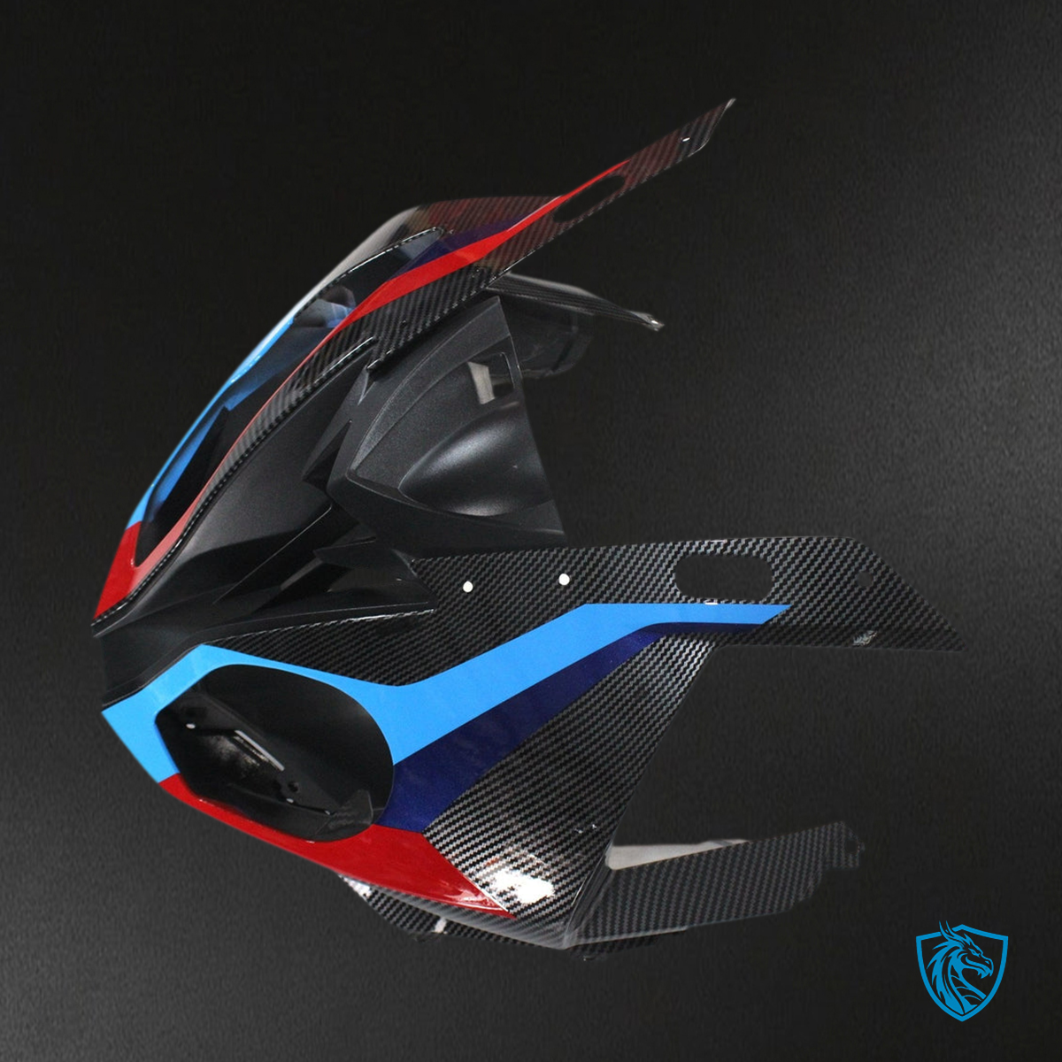 BMW S1000RR (2015-2016) Fairing Kit - Gloss Carbon Fiber Style With Blue & Red - ABS Bodywork