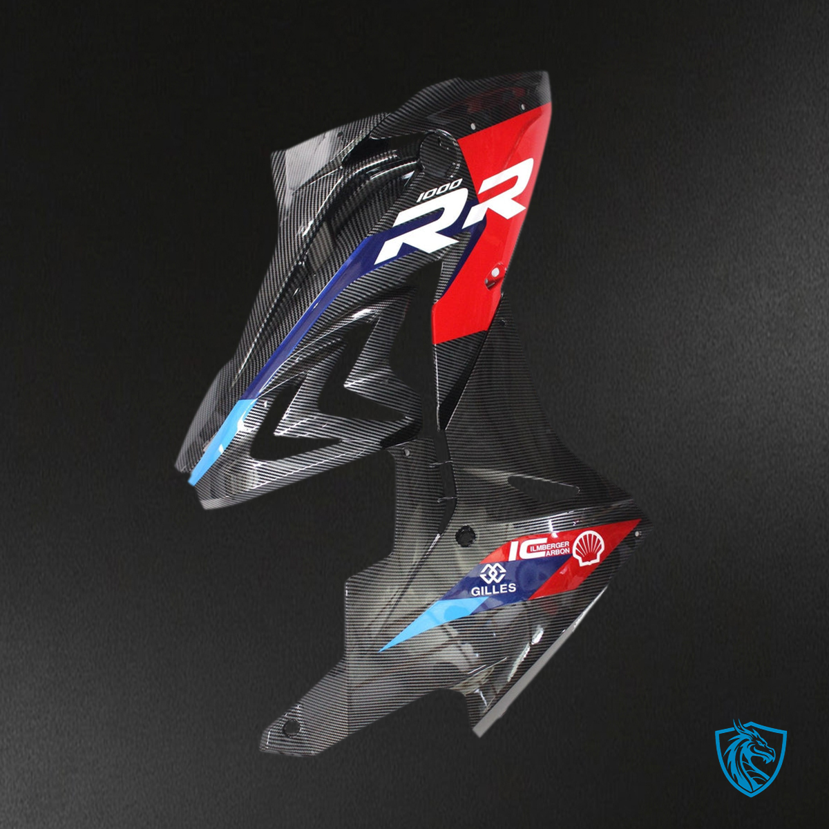 BMW S1000RR (2015-2016) Fairing Kit - Gloss Carbon Fiber Style With Blue & Red - ABS Bodywork