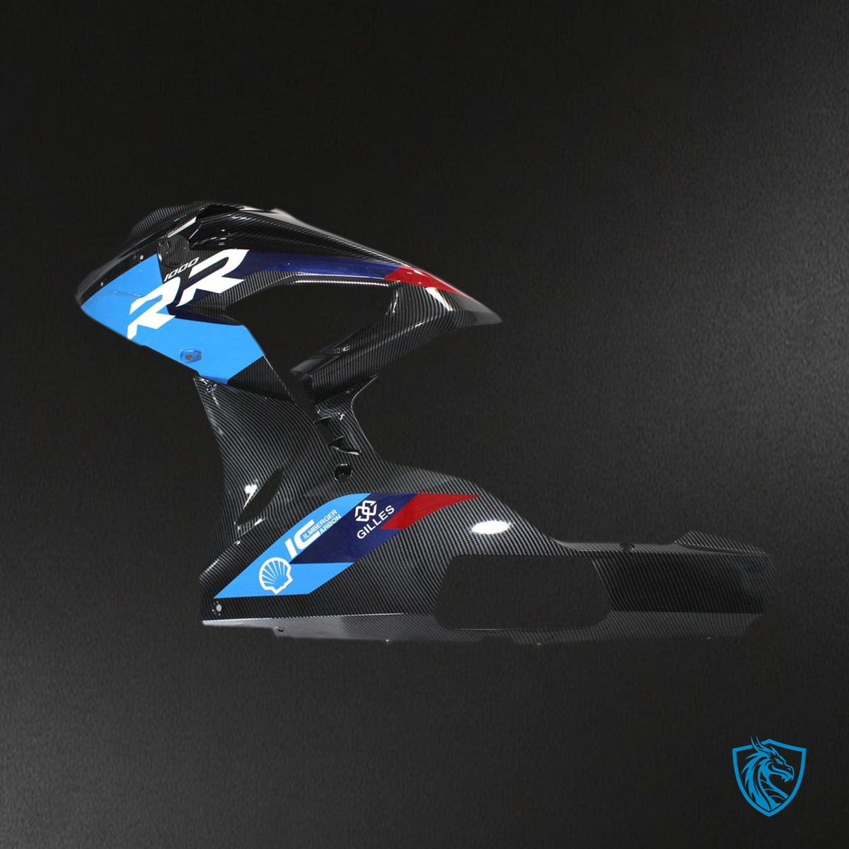 BMW S1000RR (2015-2016) Fairing Kit - Gloss Carbon Fiber Style With Blue & Red - ABS Bodywork