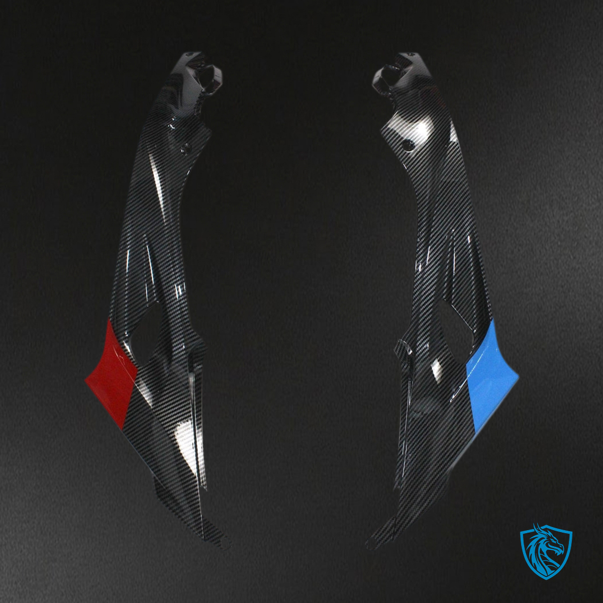 BMW S1000RR (2015-2016) Fairing Kit - Gloss Carbon Fiber Style With Blue & Red - ABS Bodywork
