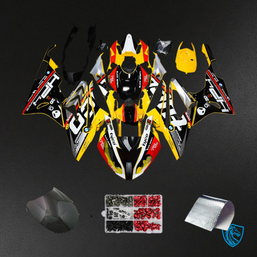 BMW S1000RR (2017-2018) Fairing Kit - Red, Yellow, White and Black - ABS Bodywork