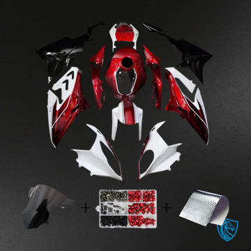 BMW S1000RR (2017-2018) Fairing Kit - Candy Red, White & Black - ABS Bodywork
