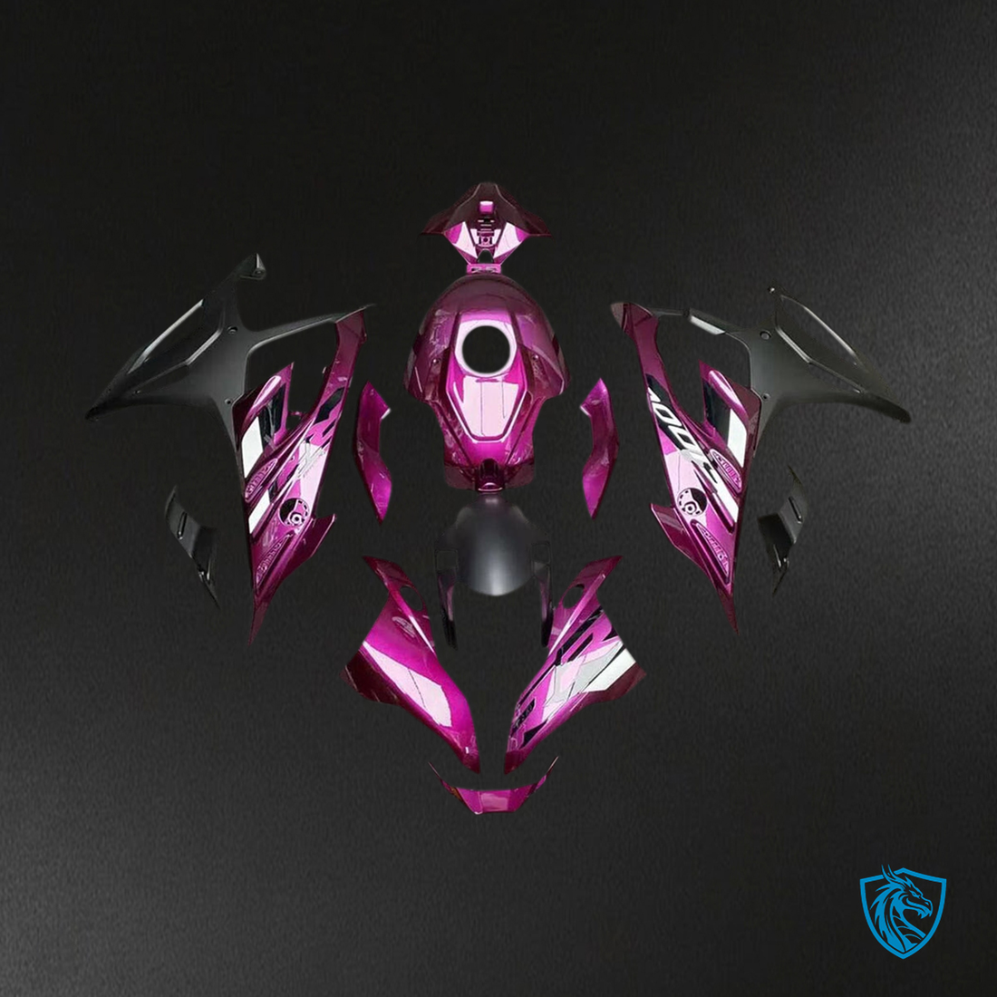 BMW S1000RR (2023-2024 ) Fairing Kit - Gloss Pink Carbon Fiber Style - ABS Bodywork