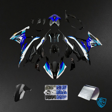 BMW S1000RR (2023-2024) Fairing Kit - Blue, White and Glossy Black - ABS Bodywork