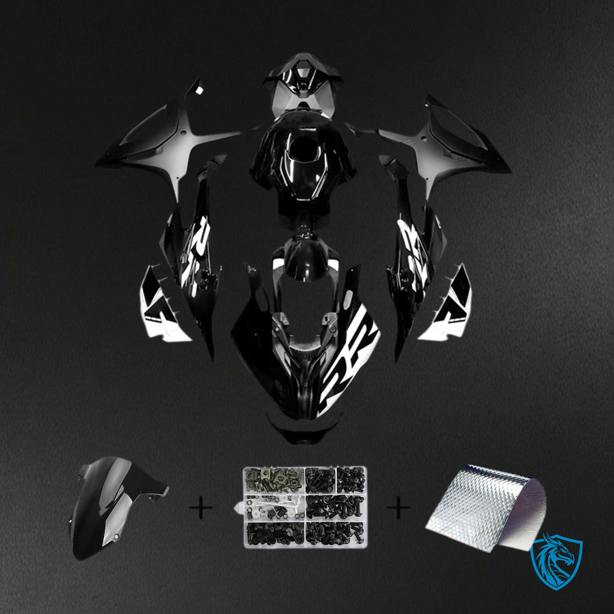 BMW S1000RR (2023-2024) Fairing Kit - Gloss Black -  ABS Bodywork