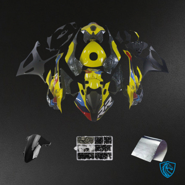 BMW S1000RR (2023-2024) Fairing Kit - Carbon Fiber Kit Yellow Black - ABS Bodywork