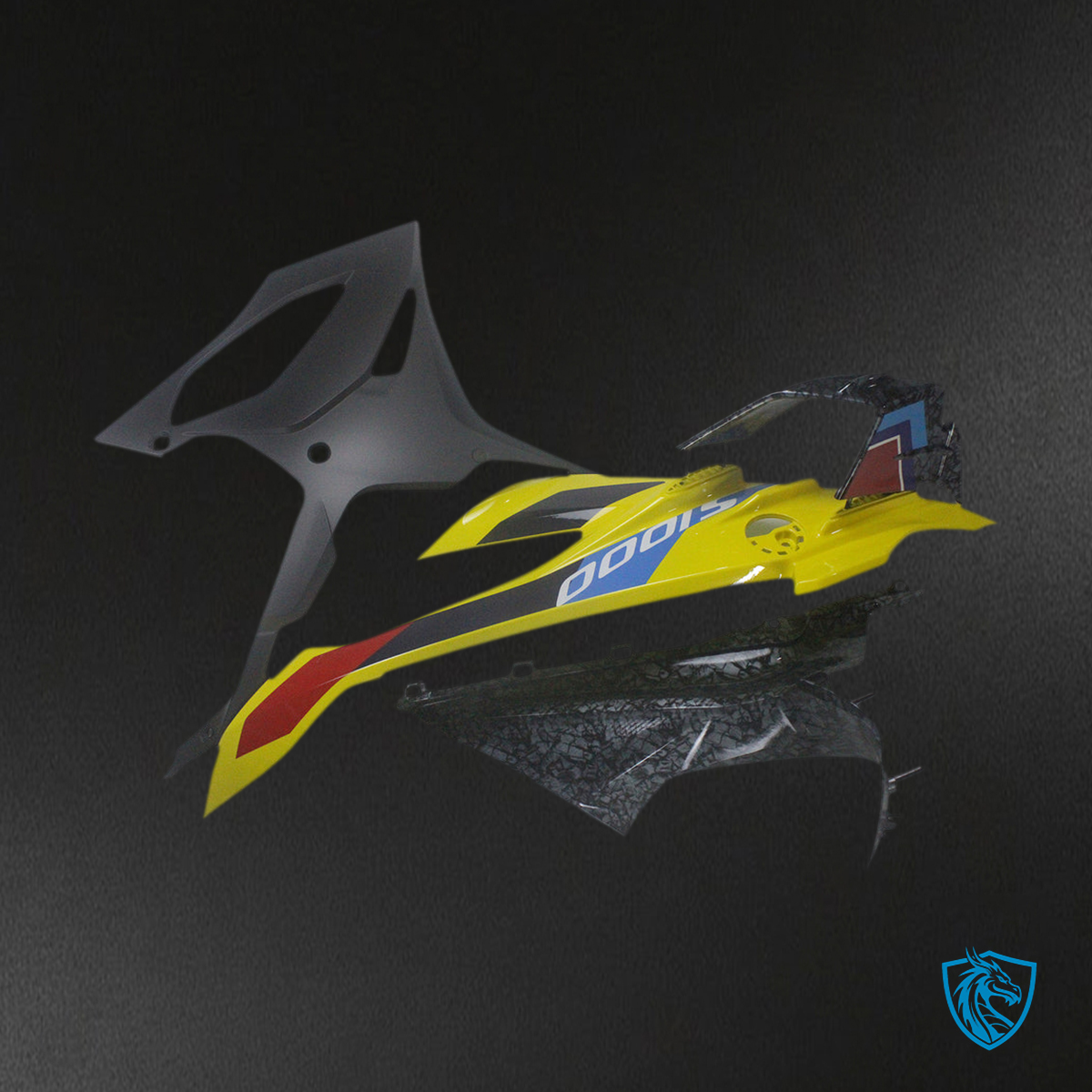 BMW S1000RR (2023-2024) Fairing Kit - Carbon Fiber Kit Yellow Black - ABS Bodywork