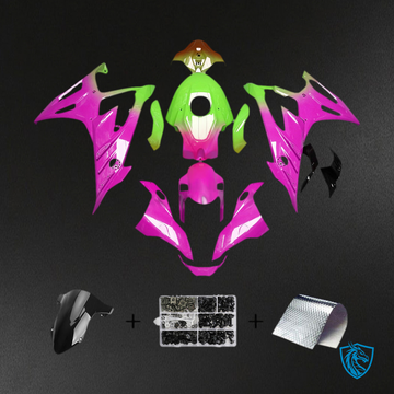 BMW S1000RR (2023-2024) Fairing Kit - Gloss Pink, Green & Brown Gradient - ABS Bodywork