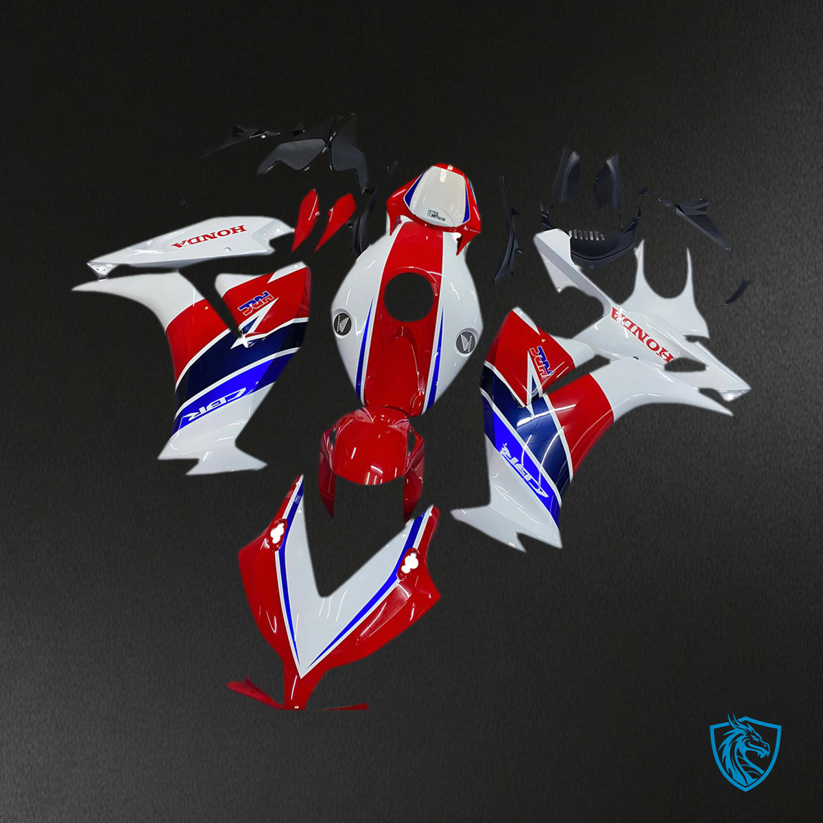 Honda CBR1000RR (2012-2016) White, Red & Blue Generic - MERGEment Motorcycle Fairings Kit