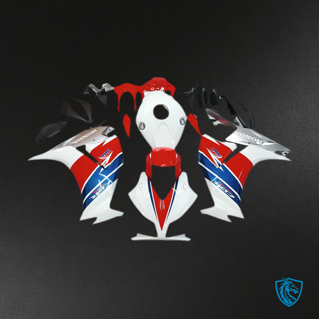 Honda CBR1000RR (2012-2016) White, Red & Blue Fairing Kit - Aftermarket ABS Bodywork