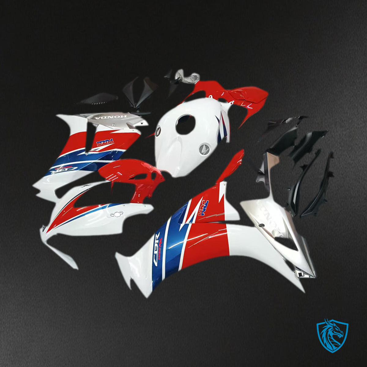 Honda CBR1000RR (2012-2016) White, Red & Blue Fairing Kit - Aftermarket ABS Bodywork