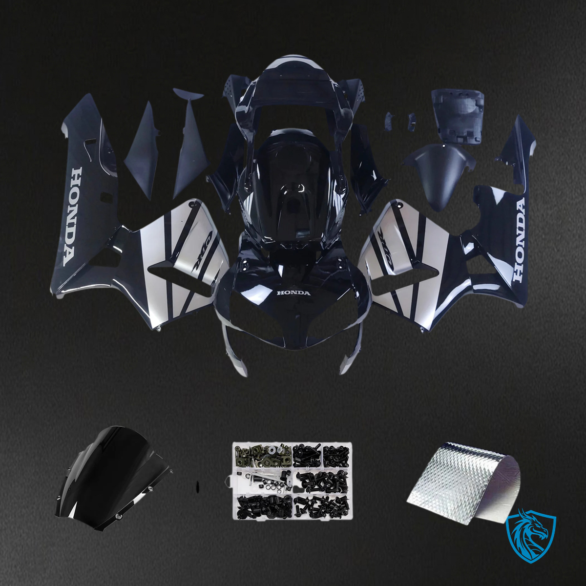 Honda CBR600RR (2003-2004) Black - Fairing Kit