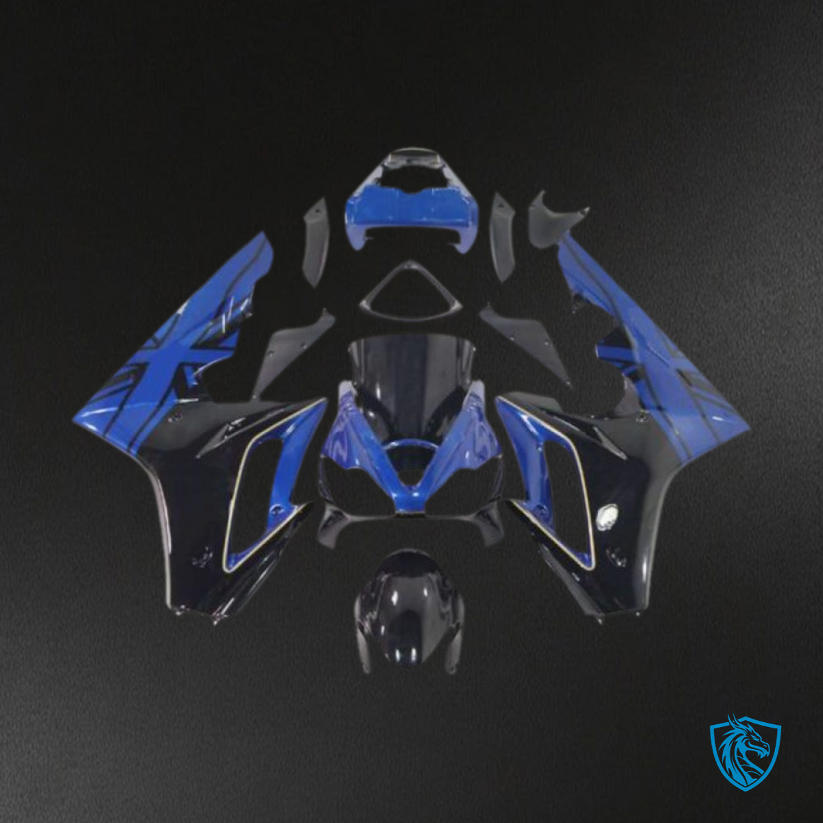 Daytona 675 (2006-2008) Blue & Black Motorcycle Fairing Kit | ABS Bodywork