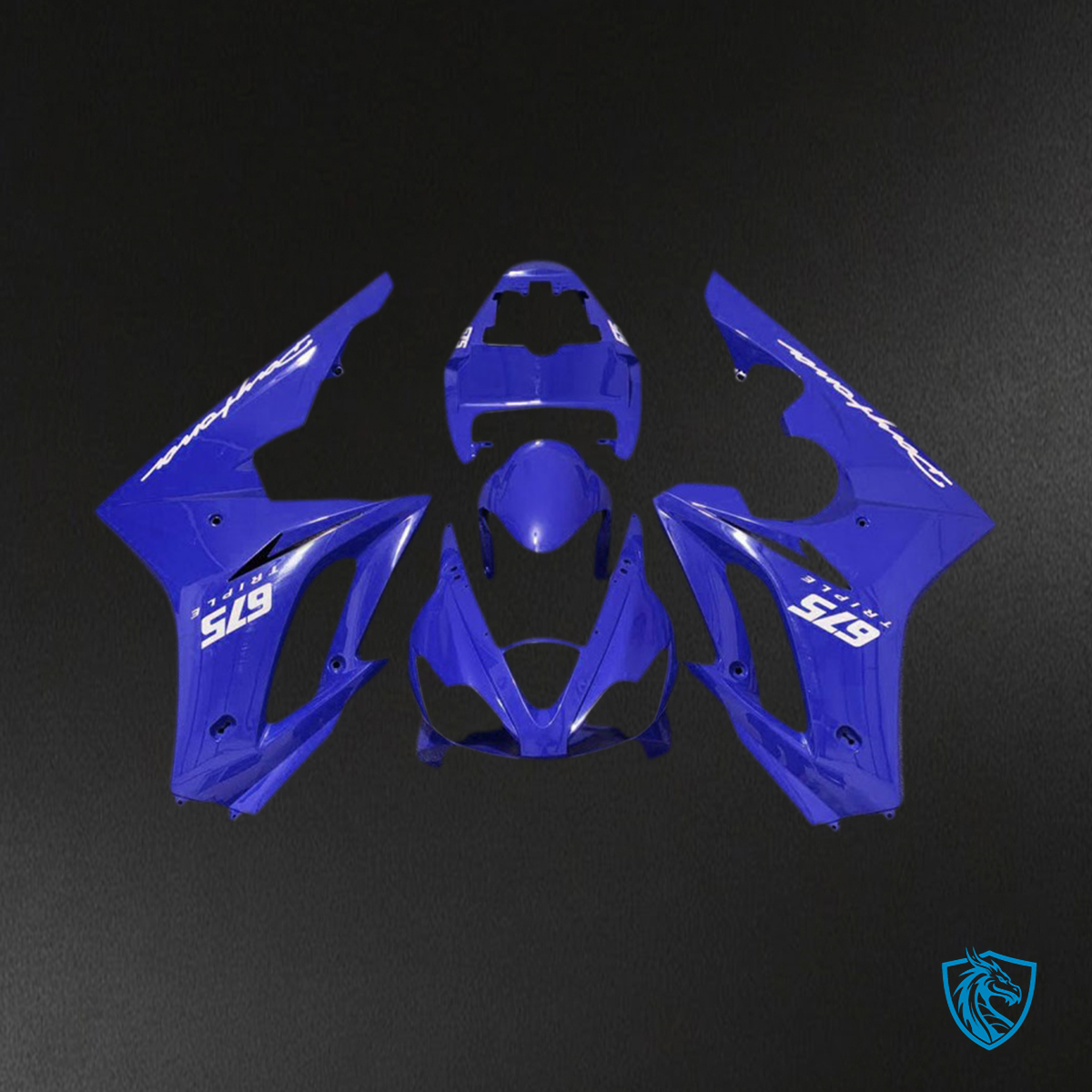 Daytona 675 (2006-2008) Glossy Blue Motorcycle - Custom ABS Fairing Kit