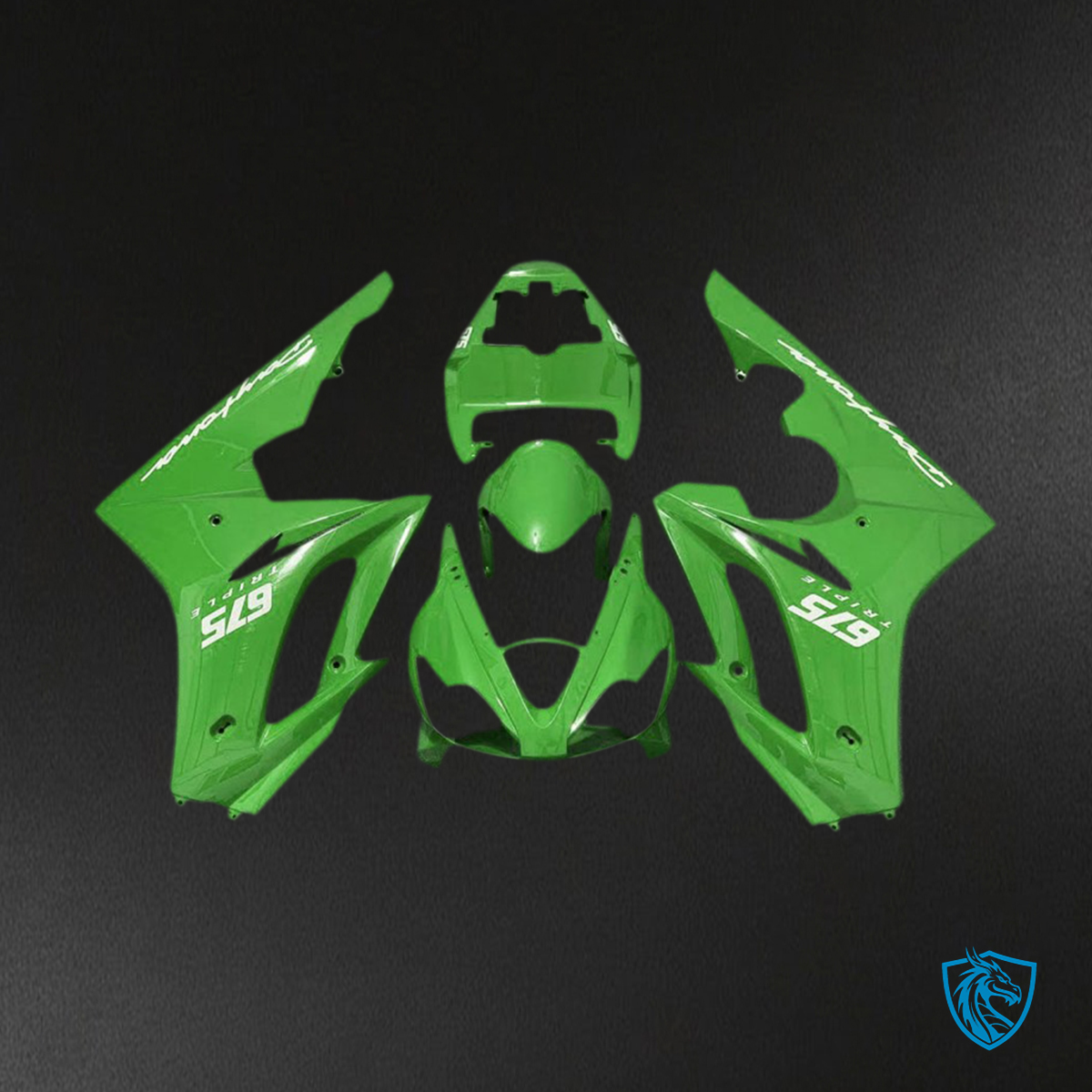 Daytona 675 (2006-2008) Glossy Green Motorcycle Fairing Kit - Aftermarket ABS Bodywork
