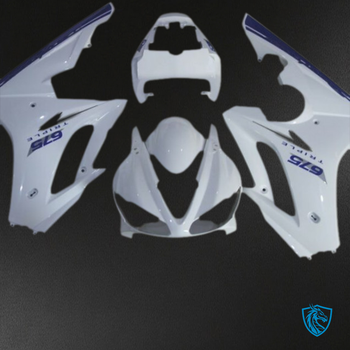 Daytona 675 (2009-2012) White OEM Style Motorcycle Fairing Kit - Aftermarket ABS Bodywork