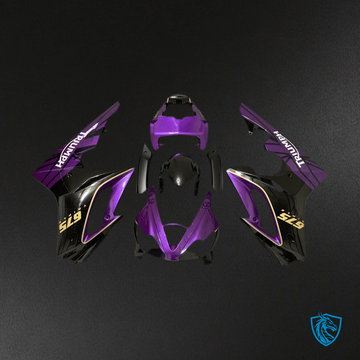 Daytona 675 (2009-2012) Gloss Purple & Black Motorcycle Fairing Kit - Aftermarket ABS Bodywork