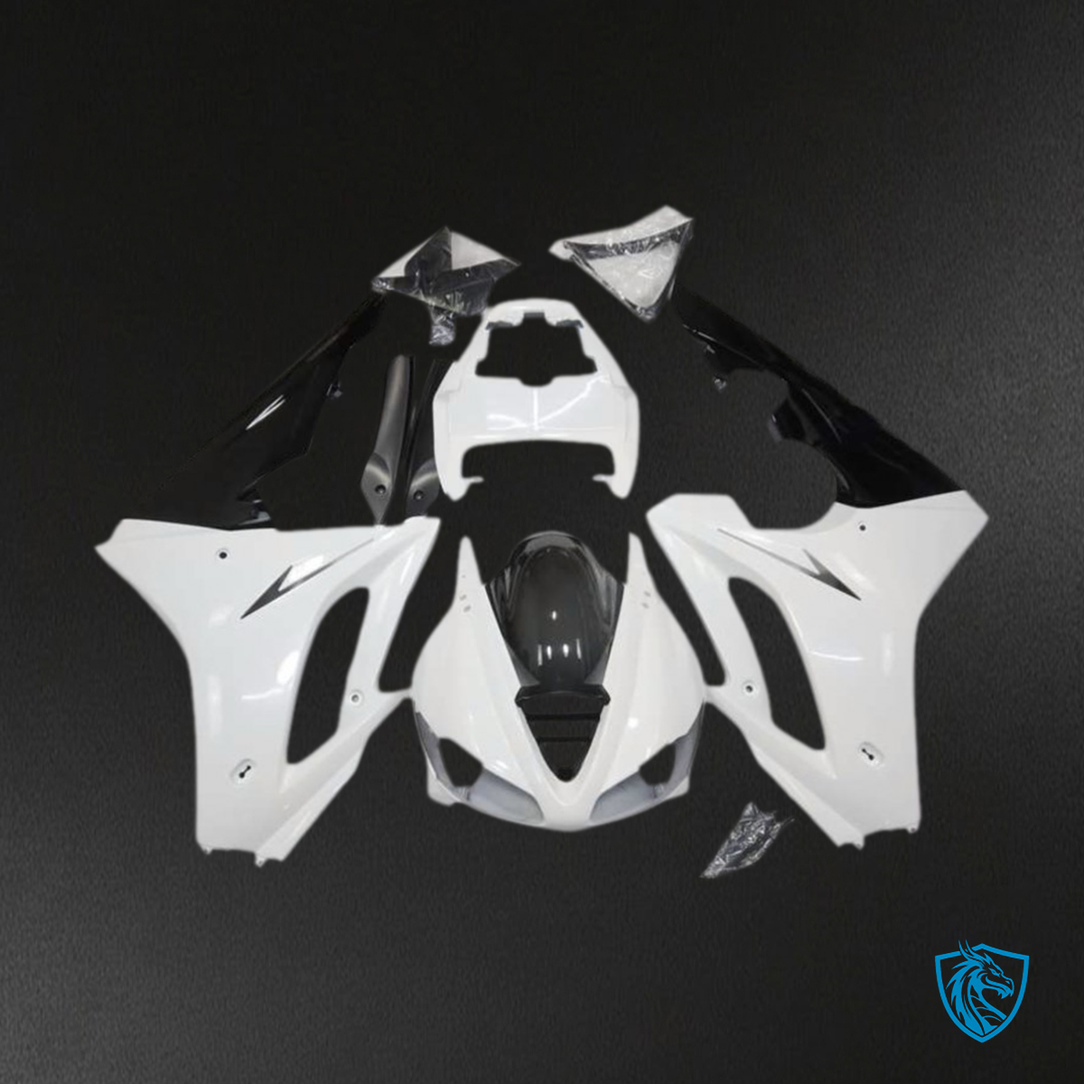Daytona 675 (2009-2012) Gloss White Motorcycle - Custom ABS Fairing Kit