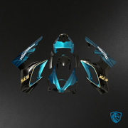 Teal, Blue & Black Gloss