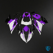 Glossy White & Purple