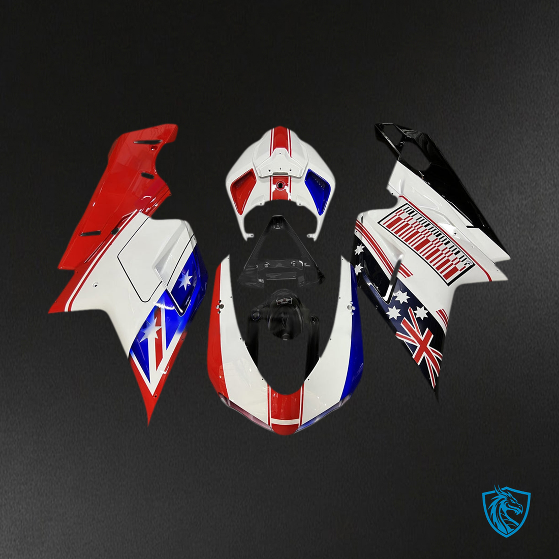 Ducati 1098 1198 848 (2007-2011) Fairing Kit - Aerox & Alpha Romeo - ABS Bodywork