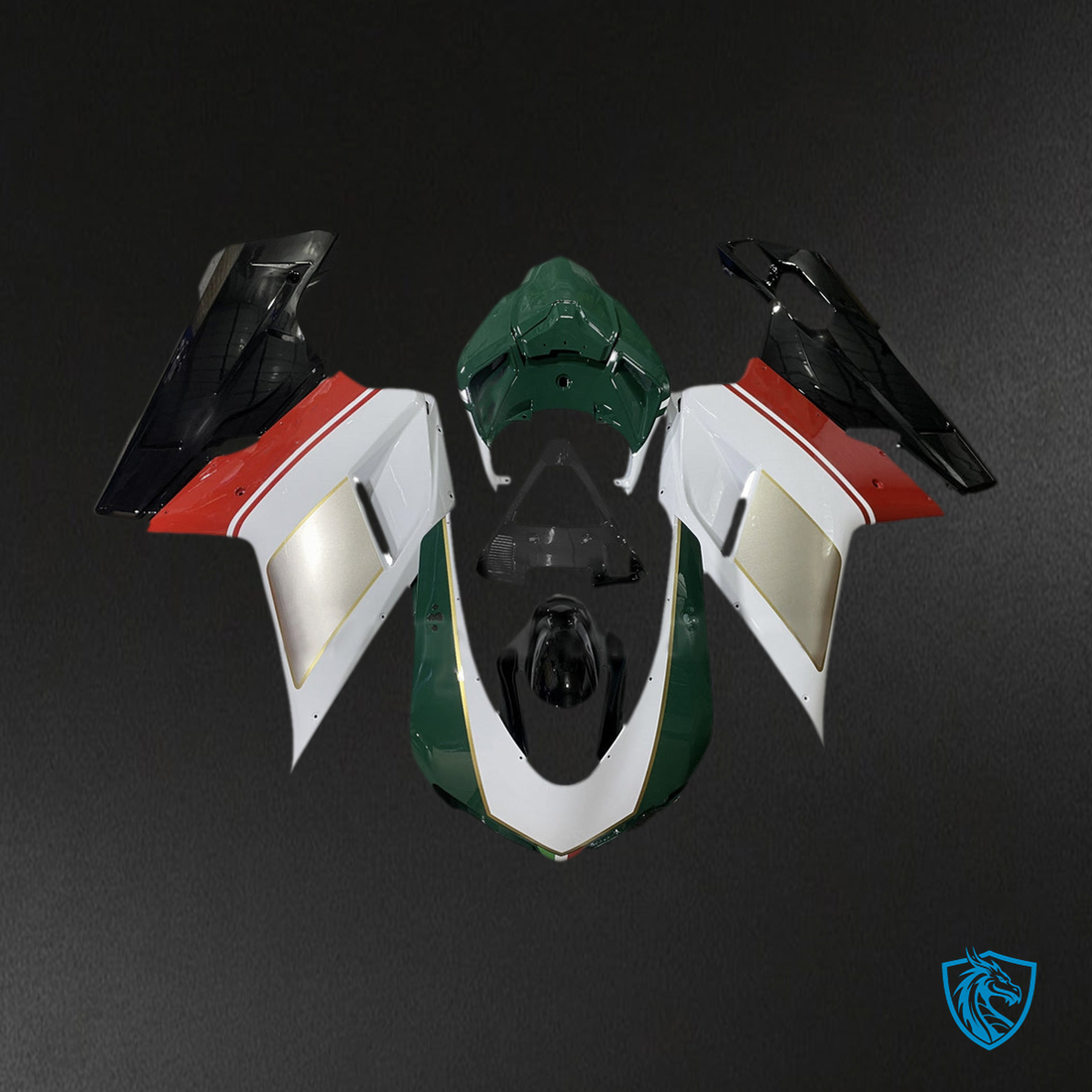 Ducati 1098 1198 848 (2007-2011) Fairing Kit - Tri Colore Design - ABS Bodywork