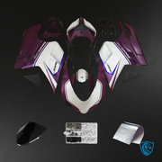 -Dark Purple & White
