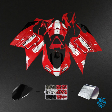 Ducati 1098 1198 848 (2007-2011) Fairing Kit - Gloss Red & White Marlboro - ABS Bodywork