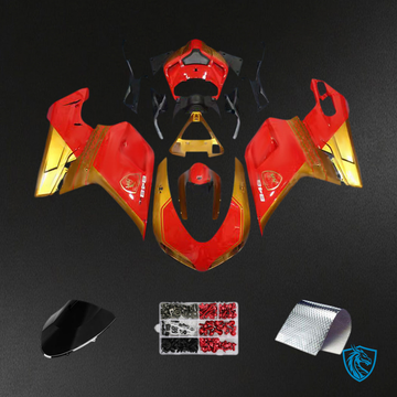 Ducati 1098 1198 848 (2007-2011) Fairing Kit - Gold & Red - ABS Bodywork