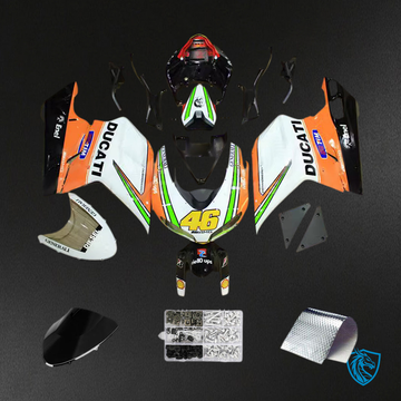 Ducati 1098 1198 848 (2007-2011) Fairing Kit - Orange, White and Black - ABS Bodywork