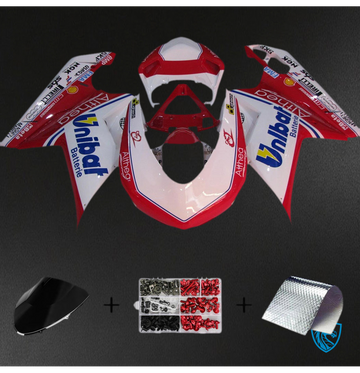 Ducati 1098 1198 848 (2007-2011) Fairing Kit - Red & White Style - ABS Bodywork