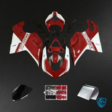 Ducati 1098 1198 848 (2007–2011) Red & White Style 1 - Fairing Kit