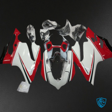 Ducati 1199 (2011-2014) Red & White Ficc motorcycle Fairings Kit - Aftermarket ABS Bodywork