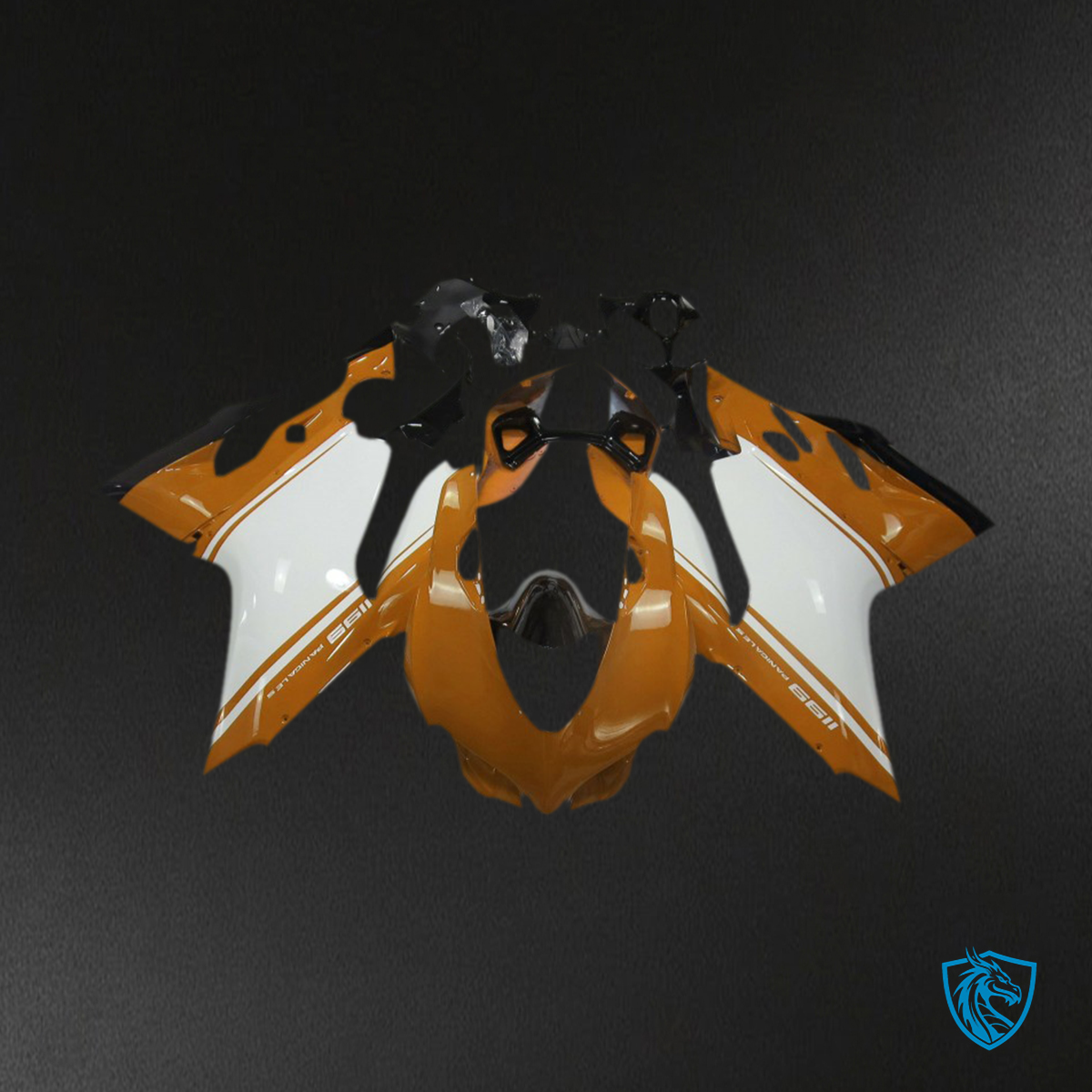 Ducati 1199 (2011-2014) Orange, Gloss Silver & Black Motorcycle Fairings Kit | ABS Bodywork